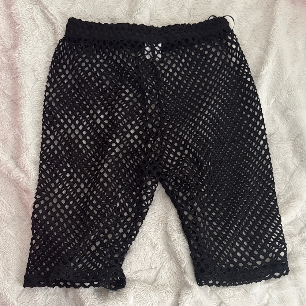 Black Fishnet Shorts